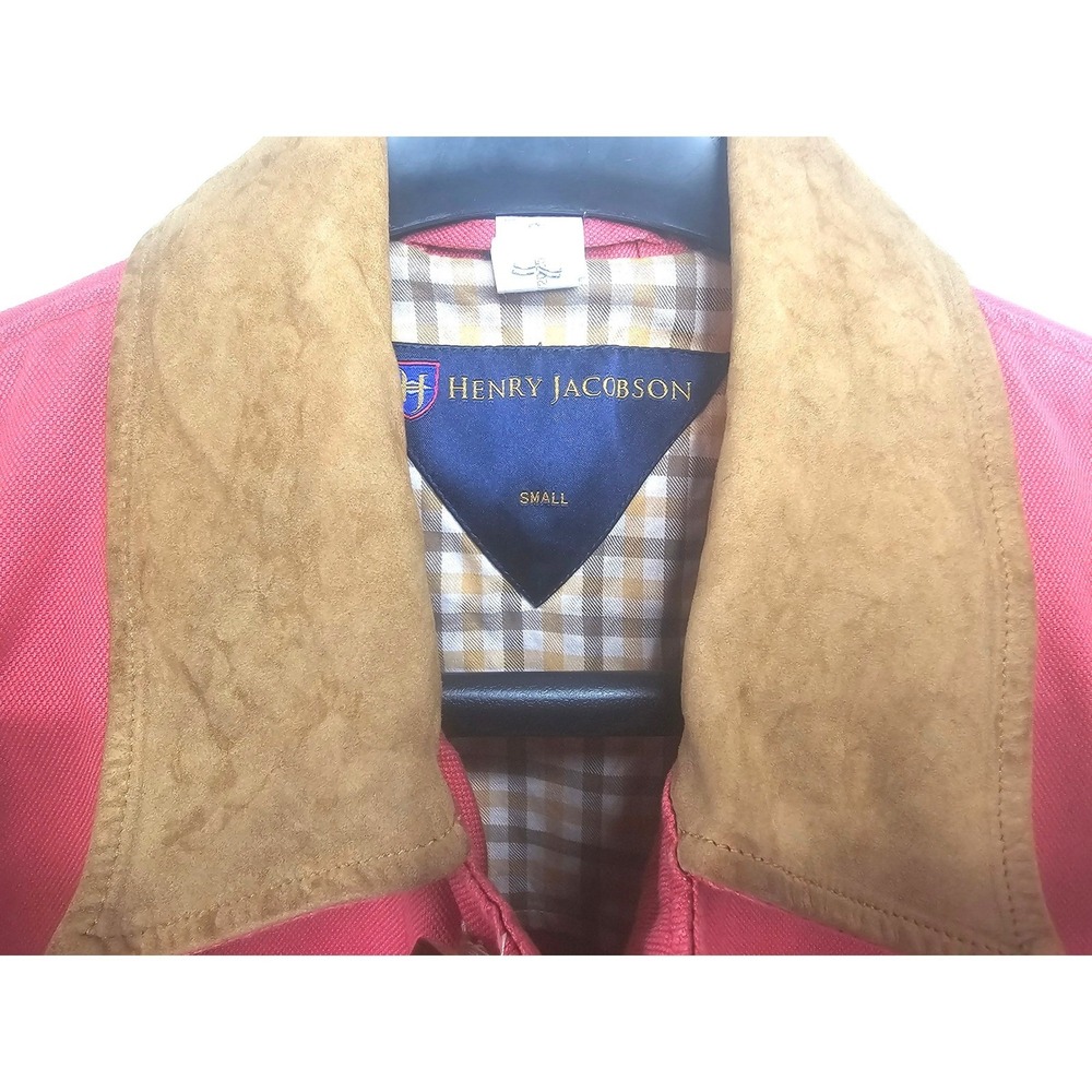 Henry Jacobson Barn Jacket SZ S Red Button Up Chore Utility CALLOUTS IN PICS - Picture 3 of 12